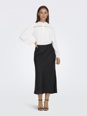 JDYURBA MW SKIRT WVN Black