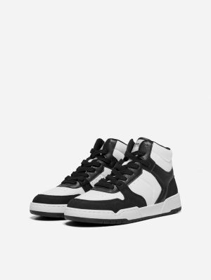 ONLSWIFT-2 PU HIGH TOP SNEAKER White/W BLACK