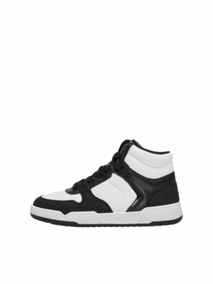 ONLSWIFT-2 PU HIGH TOP SNEAKER White/W BLACK