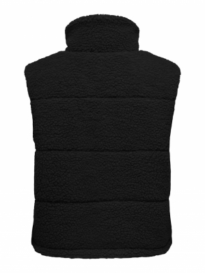 ONLSANDRA TEDDY WAISTCOAT LIFE Black