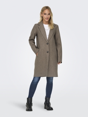 ONLCARRIE BONDED COAT OTW NOOS Caribou/MELANGE