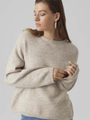 VMGEMMA LS O-NECK KNIT VMA NOO Plaza Taupe