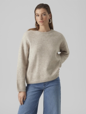 VMGEMMA LS O-NECK KNIT VMA NOO Plaza Taupe