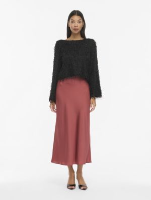 VIELLETTE HW MIDI SKIRT - NOOS Marsala