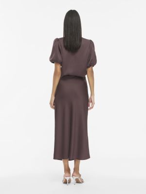 VIELLETTE HW MIDI SKIRT - NOOS Raisin