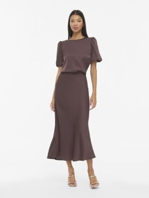 VIELLETTE HW MIDI SKIRT - NOOS Raisin