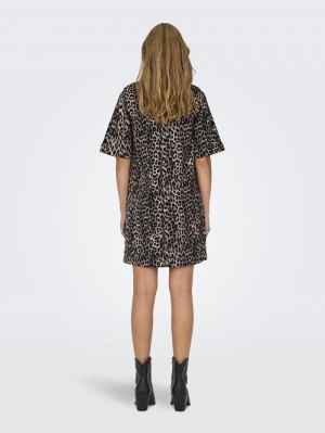 ONLANLIE SS AOP DRESS PNT Black/LEO