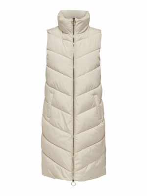 JDYFINNO LONG PADDED WAISTCOAT Moonbeam/LIGHT