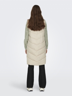 JDYFINNO LONG PADDED WAISTCOAT Moonbeam/LIGHT