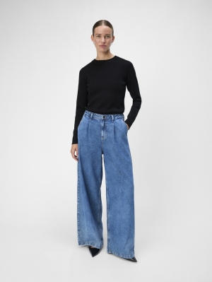 OBJMOJI DENIM MW WIDE JEANS 13 Medium Blue Den