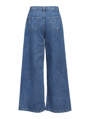 OBJMOJI DENIM MW WIDE JEANS 13 Medium Blue Den