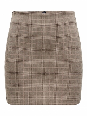 JDYGEGGO MIA MINI SKIRT JRS AT Walnut/ROSE CHE