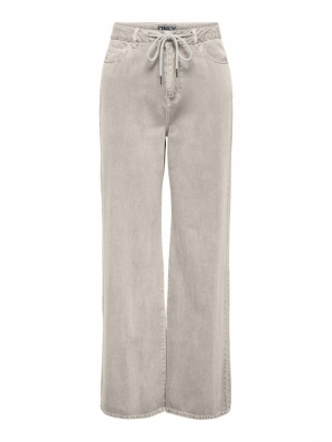 ONLSILLA MW WIDE STRING PANT C Pumice Stone