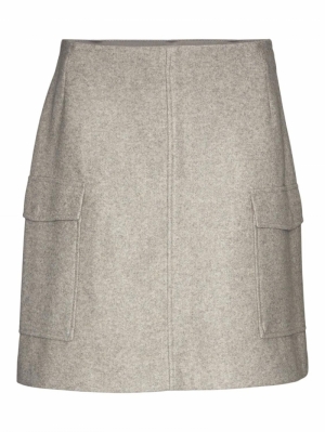 VMFORTUNEEMMY HW SHORT SKIRT G Silver Mink/MEL