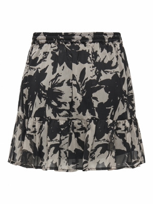 JDYISABELLA LIFE MW SKIRT WVN Black/WHITECAP