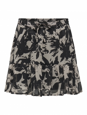 JDYISABELLA LIFE MW SKIRT WVN Black/WHITECAP