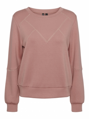 PCNIVA LS SWEAT FC Ash Rose/GOLD T