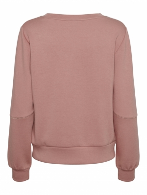 PCNIVA LS SWEAT FC Ash Rose/GOLD T