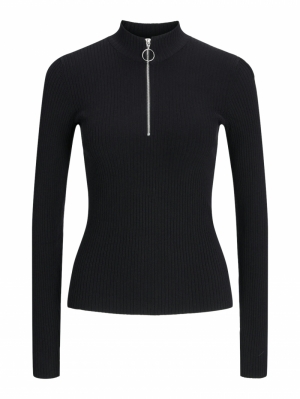 JXZOMA TIGHT HALF ZIP KNIT Black