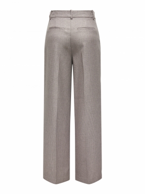 JDYAURA HW WIDE PANT PNT Malt Ball/MELAN