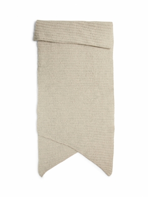 PCPYRON STRUCTURED LONG SCARF Whitecap Gray