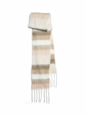 PCNICOLE LONG SCARF BC Misty Rose/Stri