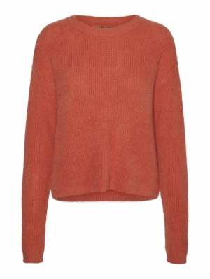 VMPUFF LS O-NECK PULLOVER BOO Burnt Sienna