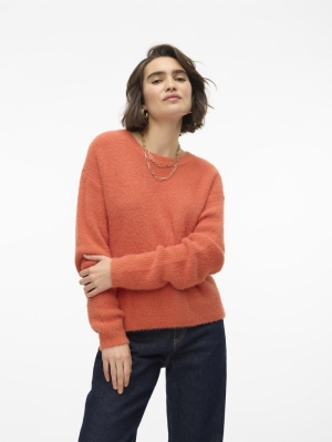 VMPUFF LS O-NECK PULLOVER BOO Burnt Sienna