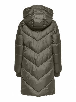 JDYSKYLAR PADDED HOOD JACKET O Vetiver/BLACK