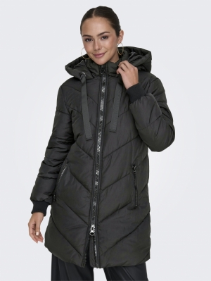 JDYSKYLAR PADDED HOOD JACKET O Black/BLACK