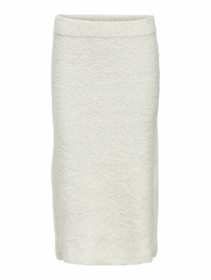 OBJTOLATYA KNIT MIDI SKIRT 135 White Sand