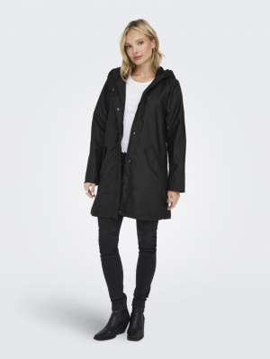 ONLSALLY RAINCOAT OTW NOOS Black/BLACK TED