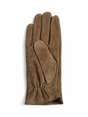 PCCOMET SUEDE GLOVES Silver Mink