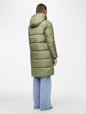 PCBEE NEW LONG PUFFER JACKET N Deep Lichen Gre