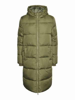 PCBEE NEW LONG PUFFER JACKET N Deep Lichen Gre