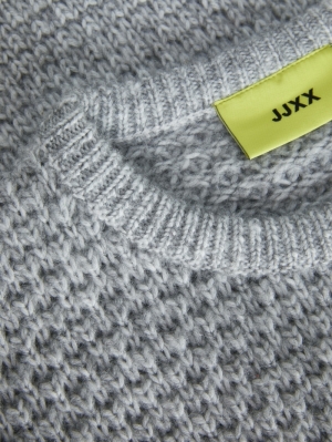 JXMILLY STRUCTURE CREW NECK KN Light Grey Mela