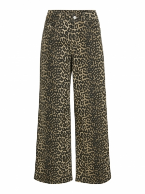 VICHIA LEOPARD JEANS Birch/LEOPARD