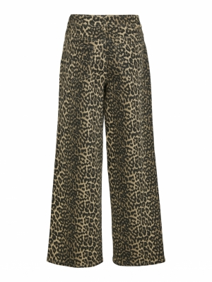 VICHIA LEOPARD JEANS Birch/LEOPARD