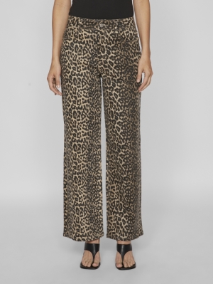 VICHIA LEOPARD JEANS Birch/LEOPARD