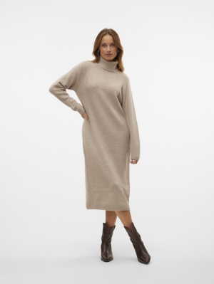 VMMARWA LS HIGH NECK CALF KNIT Natural Melange