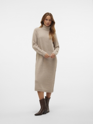 VMMARWA LS HIGH NECK CALF KNIT Natural Melange