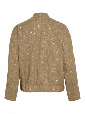 VISANVI SEQUINS BOMBER JACKET Tigers Eye/SEQU