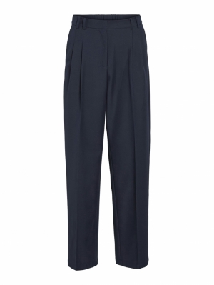 VIWINNIE AYA HW PLEAT PANTS Navy Blazer