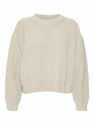 VMLUELLA LS O-NECK PULLOVER BO Birch