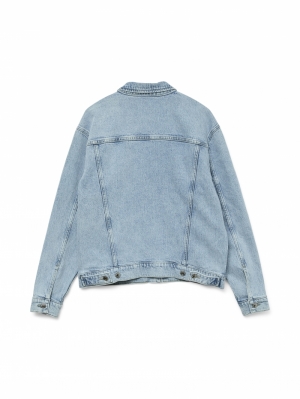 VMTESSA LS OVERSIZE DENIM JACK Light Blue Deni