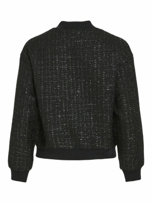 VIKIPPI LS TWEED BOMBER JACKET Black Beauty