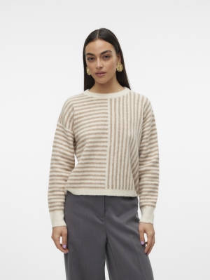 VMURANUS LS ONECK CROPPED PULL Birch/W. SILVER