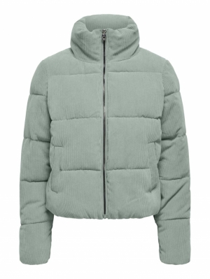 ONLNEWDOLLY CORDUROY PUFFER OT Aqua Gray/BIG C