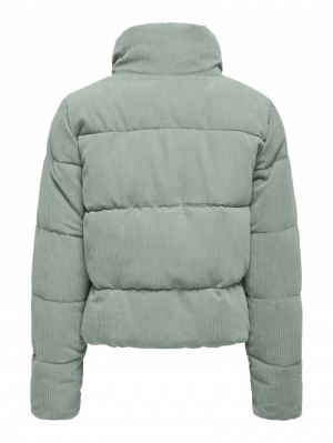 ONLNEWDOLLY CORDUROY PUFFER OT Aqua Gray/BIG C