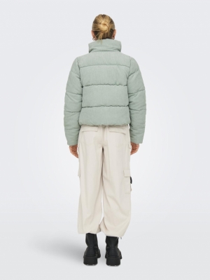 ONLNEWDOLLY CORDUROY PUFFER OT Aqua Gray/BIG C